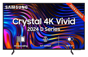 Samsung 43 inch D Series Crystal 4K Vivid TV (UA43DUE70BKLXL)