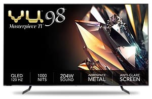 Vu 248 cms (98 inches) Masterpiece Series 4K Ultra HD Smart QLED TV 98QV (Jetplane Grey)