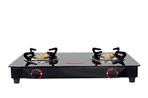 Butterfly 2 Burner Glass Top Gas