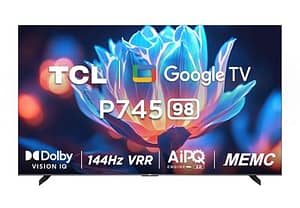 TCL 249 cm (98 inches) 4K Ultra HD Smart LED Google TV 98P745 (Black)