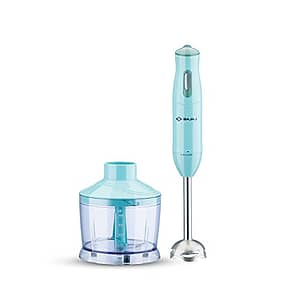 Bajaj Stainless Steel Hb-22 Silent 300W Hand Blender, Light Blue, 1 Jar, 300 Watt