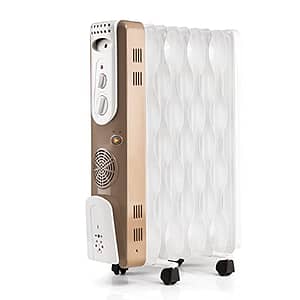 USHA 3609FS PTC 2000-Watt Oil Filled Radiator (White)