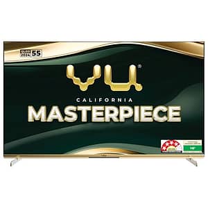 Vu 139cm (55 inches) Masterpiece Frame Series 4K QLED TV 55MASTERPIECE (Armani Gold)