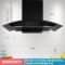 Elica 90 cm Filterless Autoclean Kitchen Chimney (FLCG 900 HAC LTW MS NERO)